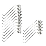 Yibuy 15PCS Silver 3/4 Vertical Keys Euphonium Marching Clamp-On Silver Music Sheet Clip