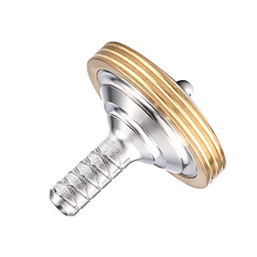 Joytech Exquisite Spinning Top Stainless Steel Brass Rim Precision Gyroscope Kill Time Metal Anti-Gravity Perfect Balance Desktop Toy T046 - Thumbnail 2
