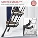 KINGRACK Folding 5 Step Ladder, Portable Ladder for Multi-Purpose, Home, Kitchen, Heavy Sturdy Steel Step Stool with Anti-Slip Wide Pedals, Handrail, Safe-Lock Design, Pass 500lbs Load Testing, Black