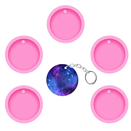 ibvenit 5 llaveros redondos de silicona Cover