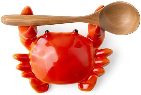 Ceramic Crab Spoon Rest Red