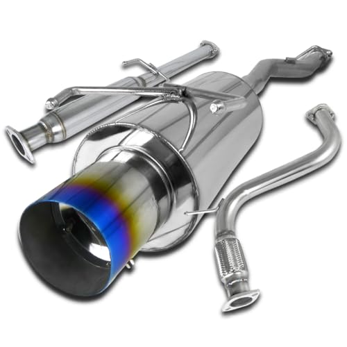 Spec-D Tuning N1 Style Burn Tip Exhaust Catback System Compatible with 1994-1997 Honda Accord 4-Cylinder Models