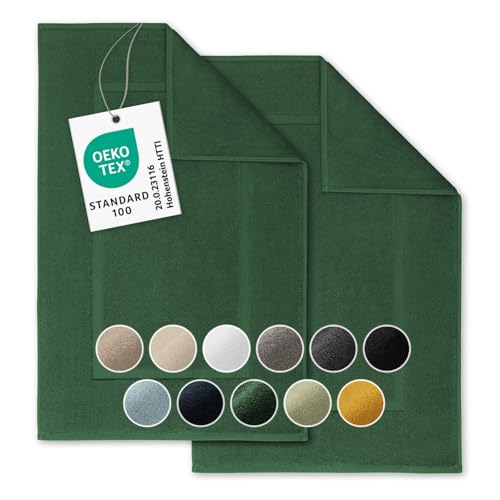 Blumtal 2er Set Premium Frottier Badematte - Badeteppich Oeko-TEX® Zertifiziert, waschbarer...