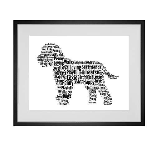 Personalised Cavapoo Cockapoo Dog Design Word Art Print Unique Keepsake ...