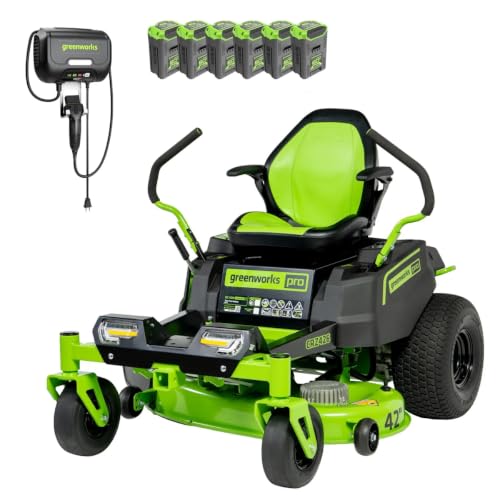 Image of Greenworks 60V 42 inch CrossoverZ Zero Turn Mower, (6) 8.0Ah Batts&600W Chgr