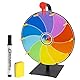 Mineup Glücksrad zum Drehen, 30cm Glücksrad zum Selbstgestalten, 10 Slots Glücksrad Spielzeug mit Radiergummi und Markierstift, Drehrad Glücksrad für Partys, Kneipen, Messen und Karnevalen