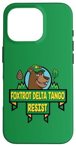 National Park Resist Bear Foxtrot Delta Tango �J�[�g�D�[���X�^�C�� �X�}�z�P�[�X iPhone 16 Pro �p