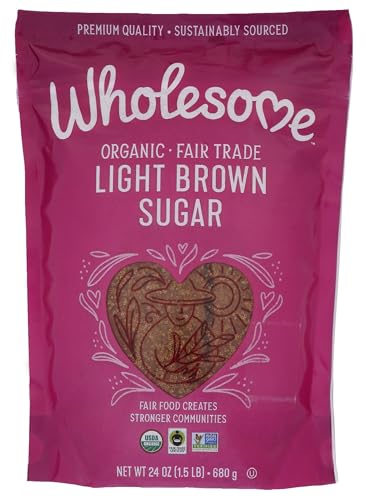 Wholesome Sweeteners 24-Ounce Organic Light Brown Sugar, Fair Trade, Non