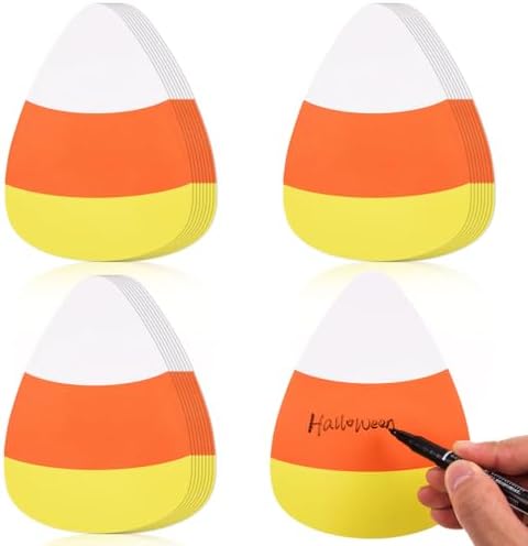 FOBSME 100 Pcs Halloween Candy Corn Cutouts 5.91x4.33 Inch Paper ...
