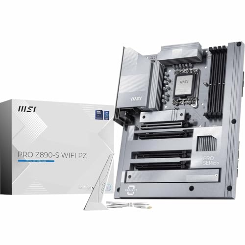 Scheda madre PRO Z890-S WiFi PZ Back-Connect ATX, supporta processori Intel Core Ultra (serie 2), LGA 1851 - DDR5 Memory Boost (8600+ MT/s OC), PCIe 5.0 x16, M.2 Gen5, Wi-Fi 7, LAN 2.5G
