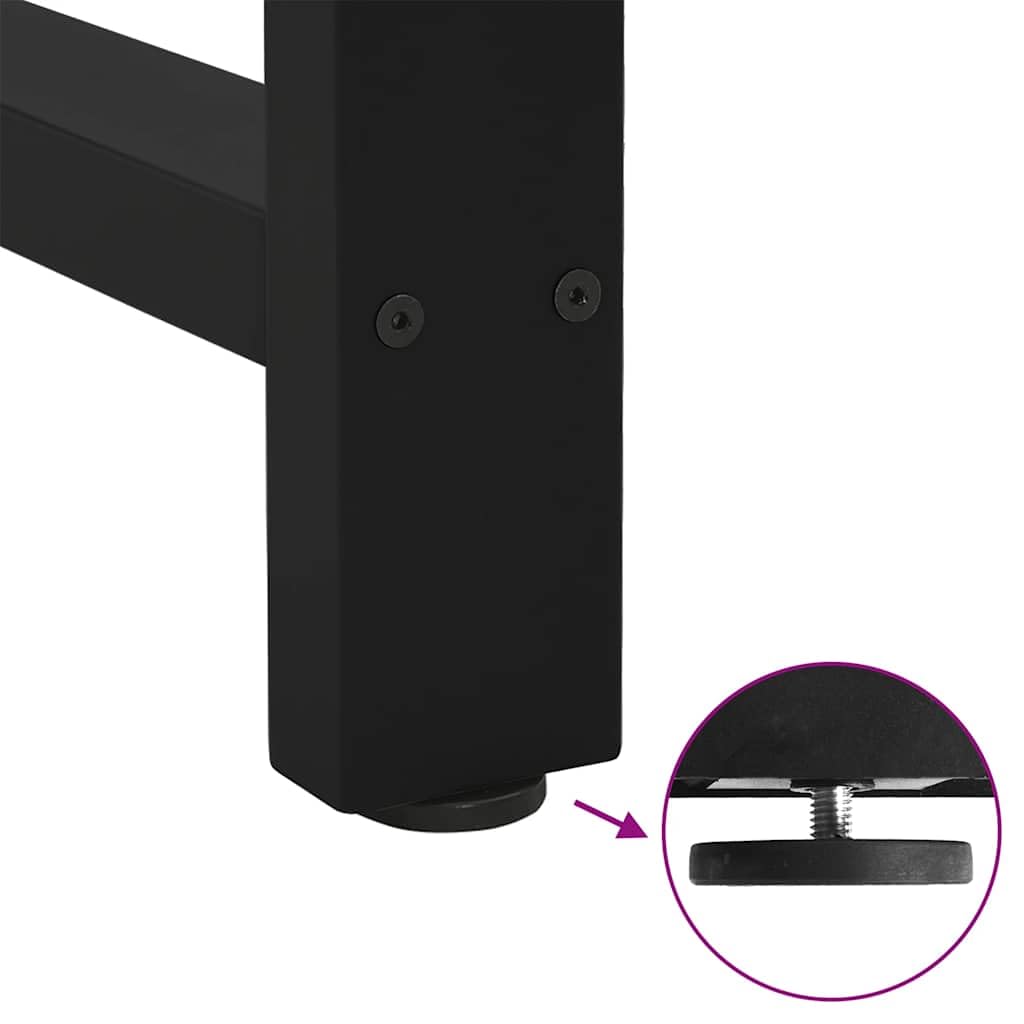 vidaXL Patas para Mesa de Bar Negras (2 Unidades, 40 x 90-91 cm, Acero)