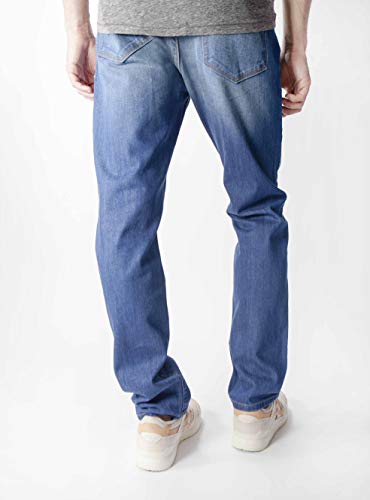 Neo Blue Men's Slim Straight Fade Medium Blue 38x323