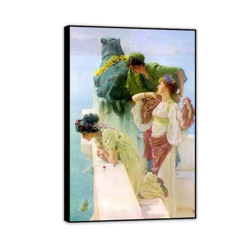 MOBYAT Nero incorniciato Un segno di vantaggio Lawrence Alma-Tadema Quadri