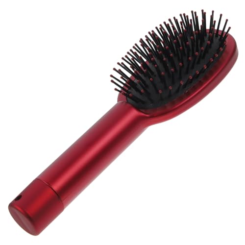 HEATSHAKING Brosse à Cheveux Multifonction Cachette Secrète Taille Moyenne Plastique Rouge Boîte de Rangement Sécurisée pour Bijoux Usage Personnel