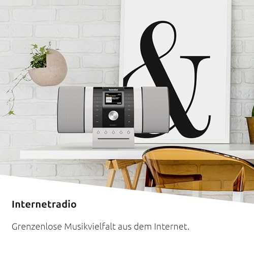 TechniSat MULTYRADIO 4.0 SE - Internetradio (WLAN Radio, DAB+, UKW, Spotify, Bluetooth, CD-Player, USB, Farbdisplay, 2 x 10 Watt Stereo Lautsprecher) Schwarz/Weiß
