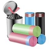 Flintronic 75PCS Bolsa de Basura, 50x60cm Bolsas de Basura Resistentes Antigoteo, Resistentes Bolsas con Cinta de Cierre, para Residuos de Alimentos, Hogar, Jardín, Cocina, Oficina (Color)
