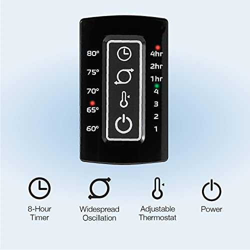 Oscillating Pedestal Fan with Remote Control and Thermostat for Bedroom, Office, and Dormitory