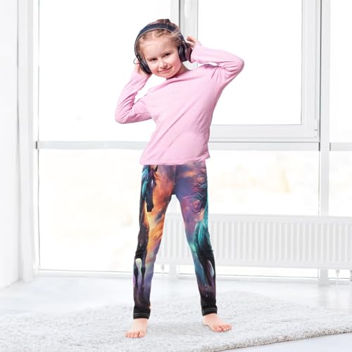 Bolaz Toddler Girls Leggings Printed Yoga Pants Leggings Painting Horse for Kids4