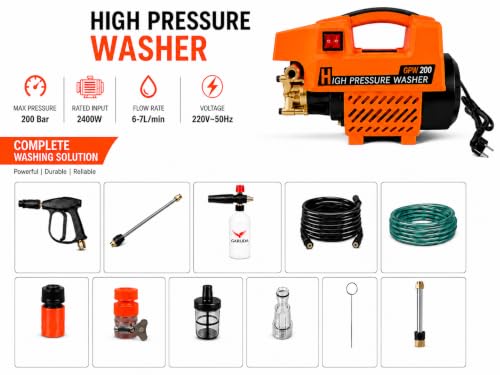Image of Garuda GPW 200 High Pressure Washer 2400W, 200 Bar