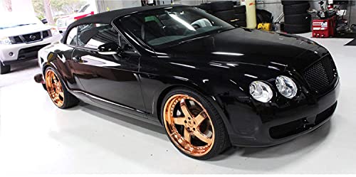 Image of WISDOM Glossy Black Vinyl Wrap Sheet for Car & Bike Self Adhesive Vinyl Wrap Sticker & Decal Roll Film for Auto Car Vehicle and Motorcycle (18x122 Inch, Black Glossy)