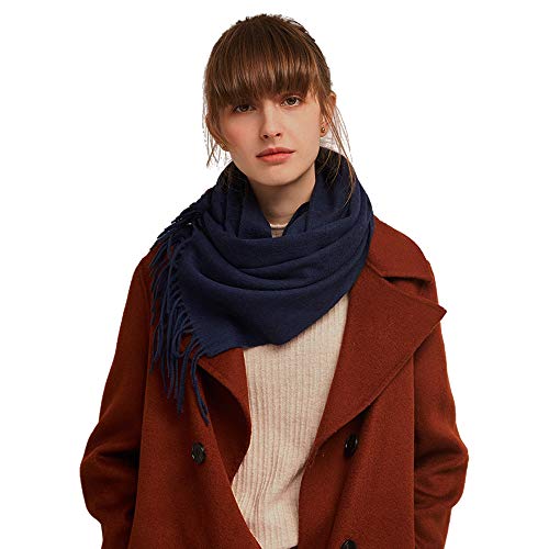 100% Merino Wool Scarf, Pashmina Cashmere Feel, 78” x 16” Long, Best Winter Gift For Women and Men4