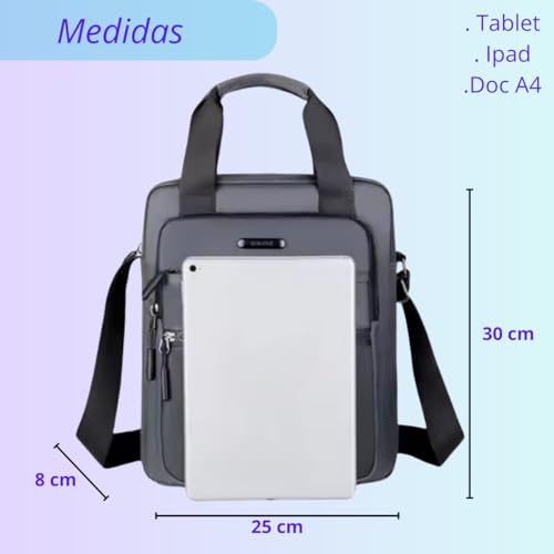 Mochila Transversal Bolsa De Ombro Alça Tablet Ipad Agenda Arquivo A4 Documentos Trabalho Passeio Vi