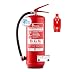 FireLoq 6kg Pulver Feuerlöscher für Brandklasse ABC mit 9 LE Dauerdruck inkl. Prüfnachweis,Wandhalter und Manometer