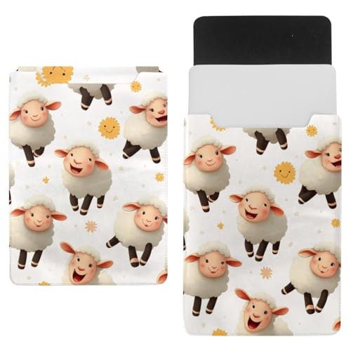 Housse pour ordinateur portable 13,8 x 10,2 pouces Happy Sheeps avec doublure velours