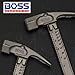 Boss Hammer 16 oz. Pro Plus Titanium Hammer - Ti64 Construction Grade, New Side Nail Extractor, 20% Thicker Handle, 1/4