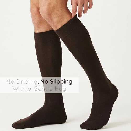 Image of Mysocks Knee High Socks for Women Men Combed Cotton Seamless Toe Tall Long High Socks