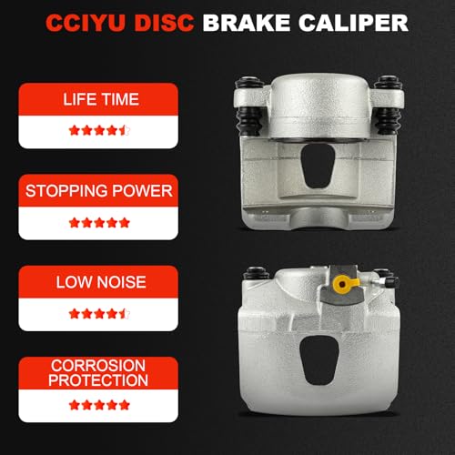 Image of cciyu Front Left & Right Brake Calipers Assembly 184391 184390 For Ford For Bronco /For E-150 /For E-150 Club Wagon /For E-150 Econoline /For E-150 Econoline Club Wagon /For Econoline /For F-150