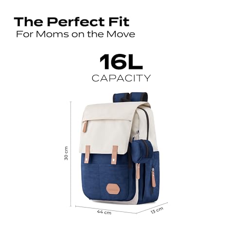 Image of Luxury Baby Diaper Bag For Mother Multi-Utility Backpack with Detachable Pouch - Spacious Travel & with Multiple Compartments, Padded Shoulder Straps, Side Pockets & Top Handle - Lightweight