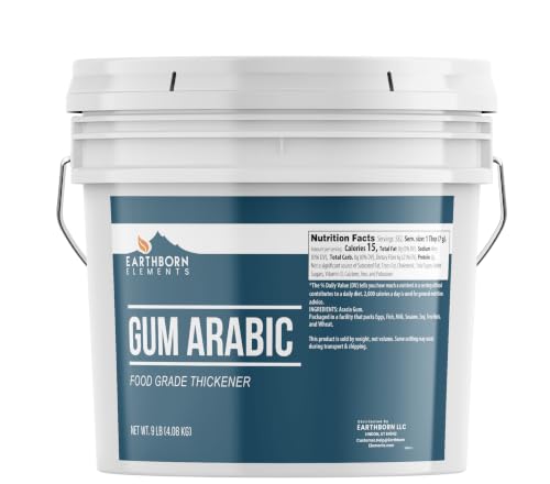 Earthborn Elements Gum Arabic 2 Gallon Bucket, Acacia, Multitude of Uses, Resealable Bucket (9 Pound)