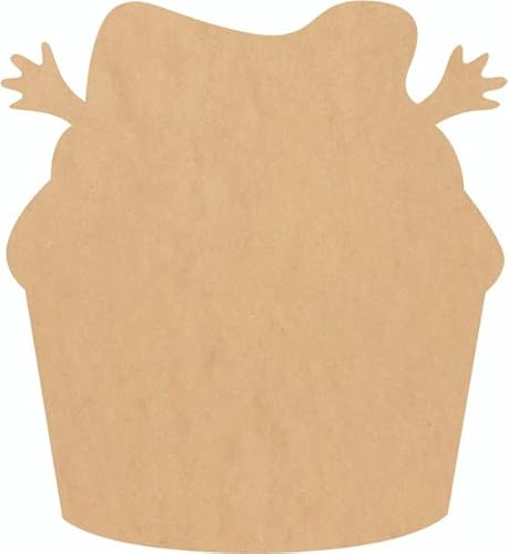 Halloween Monster Cupcake Wood 24" Shape, Unfinished Craft MDF 1/8"