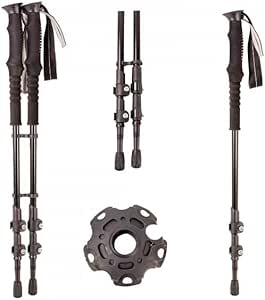 Bâtons De Randonnée Légers Et Pliables Pour La Randonnée – Lot De 2 Bâtons De Randonnée Réglables En Aluminium Pour Le Ski, La Marche Nordique, Bâtons