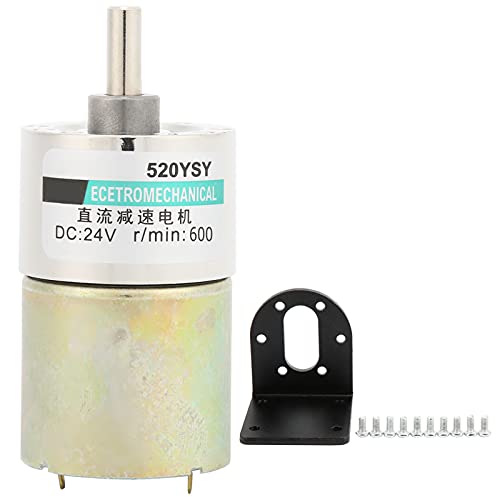 Motorreductor DC 24V 37GB520 de 600rpm con soporte de fijación y giro reversible CW y CCW