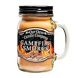 Our Own Candle Company Campfire S’Mores Scented Candle, Mason Jar, 13oz, Long Lasting 100 Hour Burn, Fall & Holiday Gift