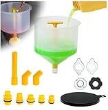【Fini les Fuites et la Sécurité】Cet entonnoirs de remplissage de liquide de refroidissement assure un remplissage précis du système de refroidissement. Il prévient les débordements et élimine les dysfonctionnements du système de chauffage et de refroidissement dus aux bulles d'air. Ce kit d'entonnoirs anti-déversement pour liquide de refroidissement sa conception simplifie le remplissage, garantit le bon fonctionnement du système de refroidissement et prolonge la durée de vie de votre véhicule.