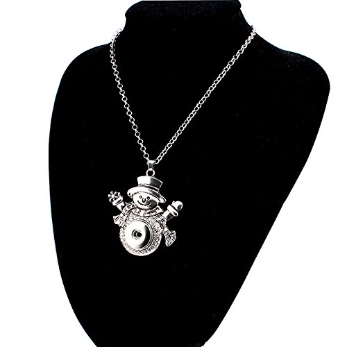 Lovglisten Snowman Snap Button Pendant With 2Pcs 18-20Mm Christmas Style Snaps Jewelry #TOP3