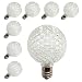 Pack of 25 G40 Globe LED Replacement Bulbs for Patio Outdoor String Lights, C7/E12 Candelabra Base Sockets, 0.5 Watt Warm White G40 Replacement Plastic Bulbs, Full Waterproof & Break Resistant