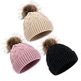 DANMY Baby Beanie Hat, Infant Newborn Toddler Winter Warm Knit Cap for Little Boys Girls, Winter Warm Hat
