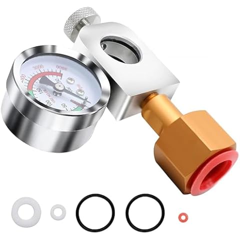 YUANYUU CO2 Refill Adapter for Soda, Filling Adapter with Pressure Gauge and Pressure Relief Valve, Stream Refill for Soda DUO/Terra/Art Maker CO2 Cylinder (1) Cover