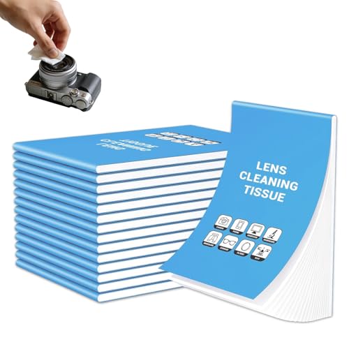 Lot de 1000 feuilles de papier de nettoyage pour objectif - Sans peluches - Idéal pour les objectifs d'appareil photo, les jumelles, les microscopes, les télescopes, les projecteurs et les surfaces