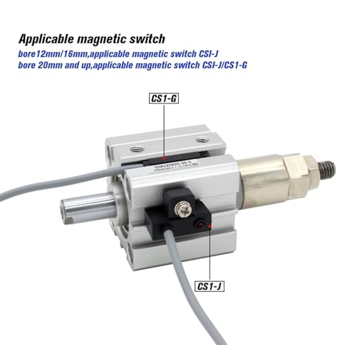 Vérin pneumatique alésage 20mm pour régler une course étroite