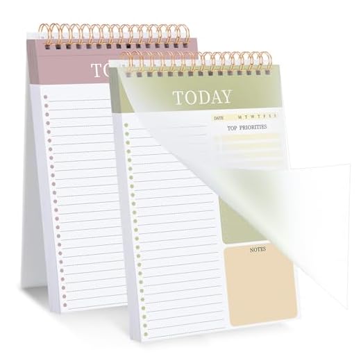 2 Packs To Do List Notepad, Total 208 Pages To Do List Notebook A5 Undated Daily Planner Notepad with Task Checklist Home Office School Supplies