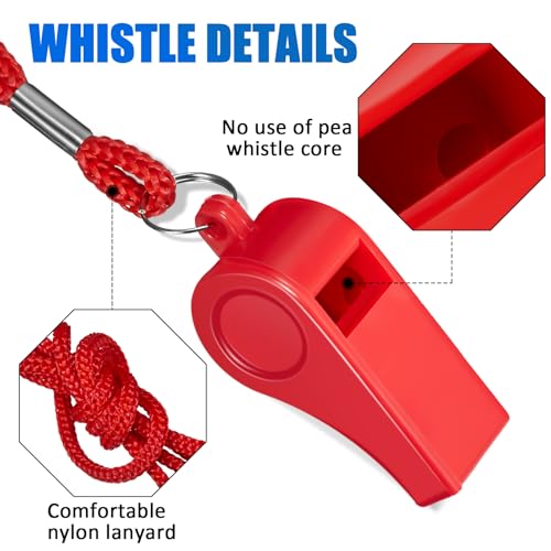 Flutesan 48 Pitos con Cordón en Paquete a Granel, Fuertes para Entrenadores y Árbitros miniatura 3