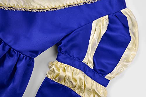 ReliBeauty Déguisement Médiévale Princesse Robe Renaissance Fille with Couronne Halloween carnaval 9-10ans, 130 – vue 6