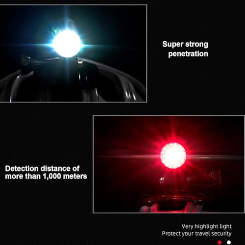 Lámparas de casco para bicicleta con 5 modos ajustables de iluminación LED 6