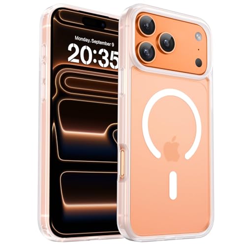 SirajOasis Magnetic Case Designed for iPhone 17 Pro Max (2025 Release), Compatible with MagSafe, Silky Skin-Feel Hard PC Back, Slim Fit Anti-Fingerprint & Anti-Stain Protective Cover (Clear)