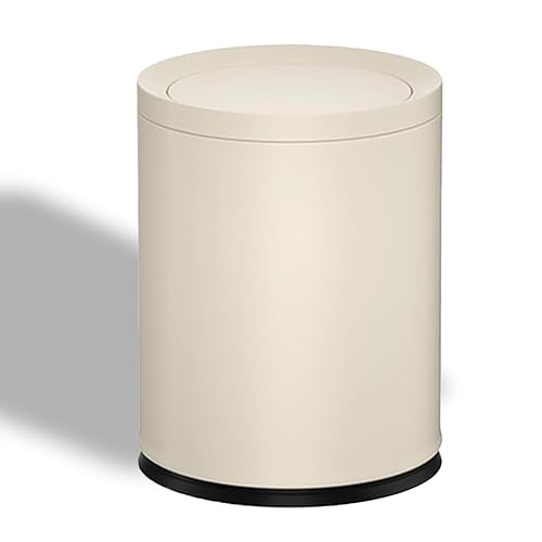 Miniatura 12 de Bote de basura de metal de 2.3/9L galones con tapa, negro, lujo ligero, elegante bote de basura, cesta de basura de baño, para sala de estar, hogar,